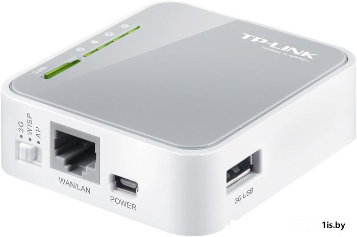 Wi-Fi + маршрутизатор TP-Link TL-MR3020 (N150, Wi-Fi 4, 1WAN, USB2.0 3G)