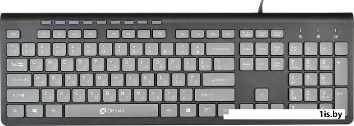 Клавиатура  Oklick  480M (черный/серый)