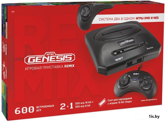 Игровая консоль "Retro Genesis" [ConSkDn91]  Black  Remix + 600 игр