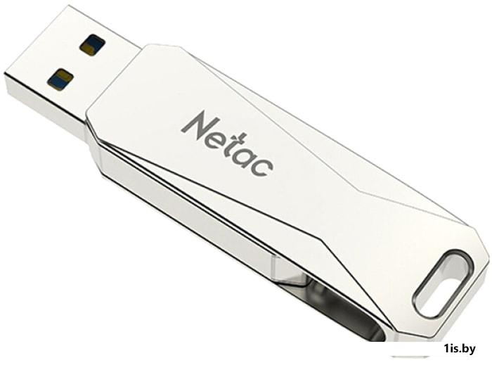 Накопитель USB 3.0/Type-C - 32Gb Netac [NT03U782C-032G-30PN]  Silver 